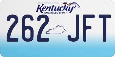 KY license plate 262JFT