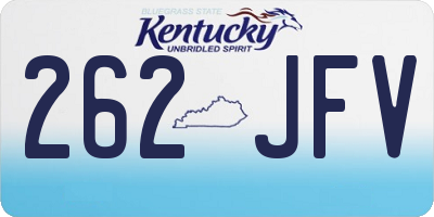 KY license plate 262JFV