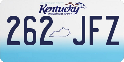 KY license plate 262JFZ