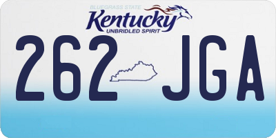 KY license plate 262JGA