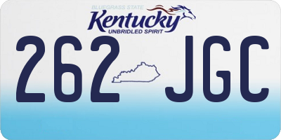 KY license plate 262JGC