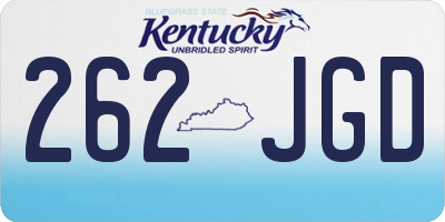KY license plate 262JGD