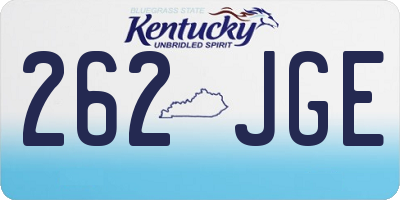 KY license plate 262JGE