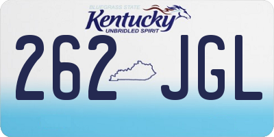 KY license plate 262JGL