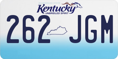 KY license plate 262JGM