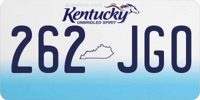 KY license plate 262JGO