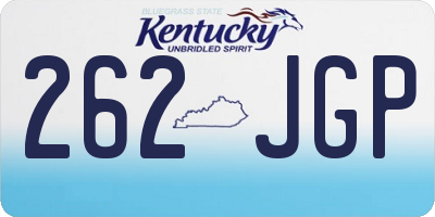KY license plate 262JGP