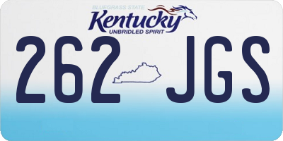 KY license plate 262JGS