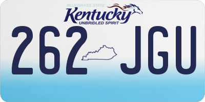 KY license plate 262JGU
