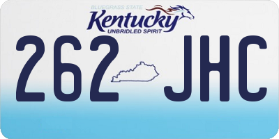 KY license plate 262JHC