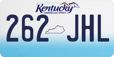 KY license plate 262JHL