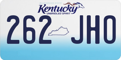 KY license plate 262JHO
