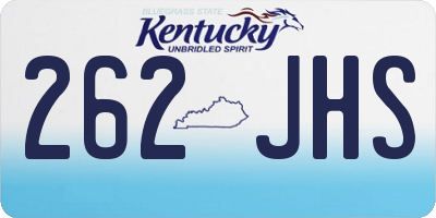 KY license plate 262JHS