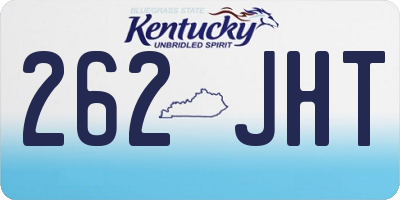 KY license plate 262JHT