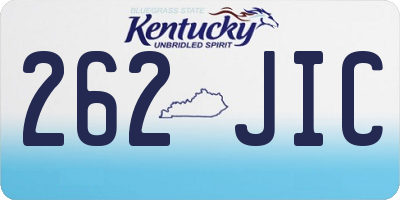 KY license plate 262JIC