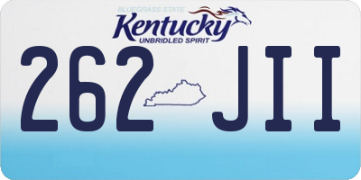 KY license plate 262JII
