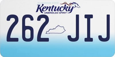 KY license plate 262JIJ