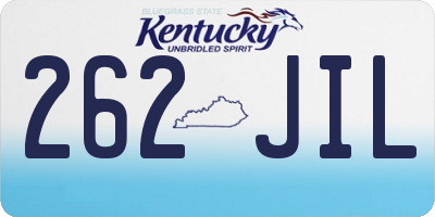 KY license plate 262JIL