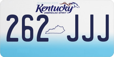 KY license plate 262JJJ