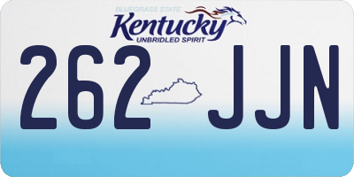 KY license plate 262JJN