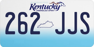 KY license plate 262JJS