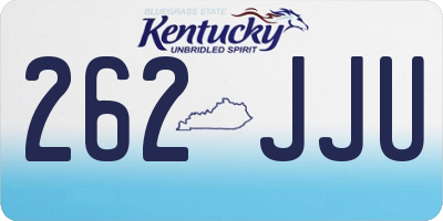 KY license plate 262JJU