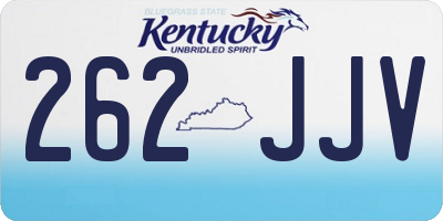 KY license plate 262JJV