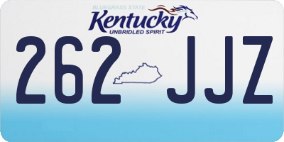 KY license plate 262JJZ