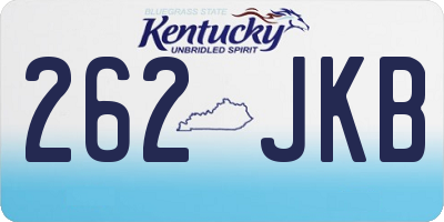 KY license plate 262JKB