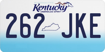KY license plate 262JKE