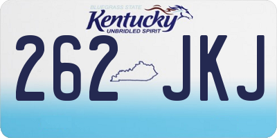 KY license plate 262JKJ