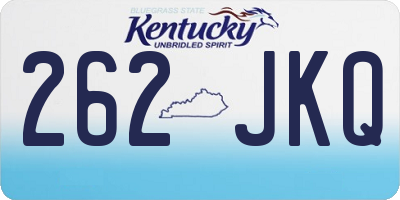 KY license plate 262JKQ