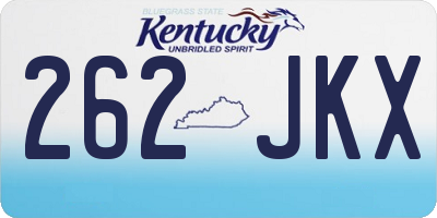 KY license plate 262JKX