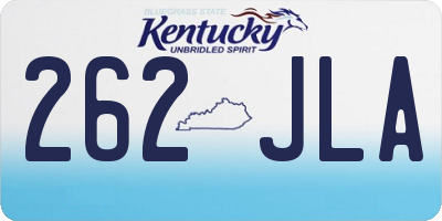 KY license plate 262JLA