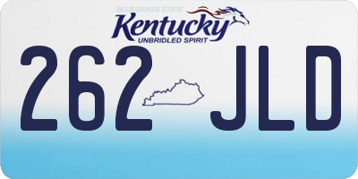 KY license plate 262JLD