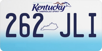 KY license plate 262JLI