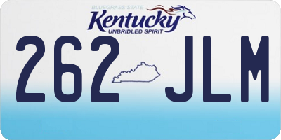 KY license plate 262JLM