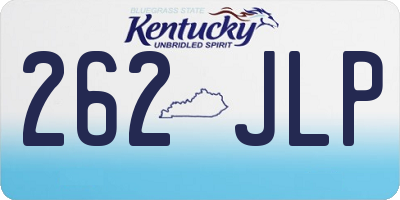 KY license plate 262JLP