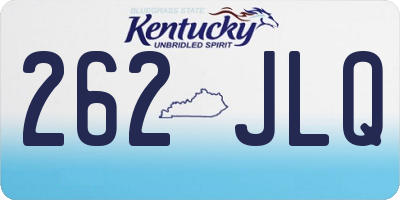 KY license plate 262JLQ