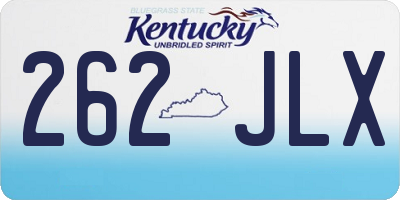 KY license plate 262JLX
