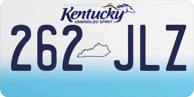 KY license plate 262JLZ