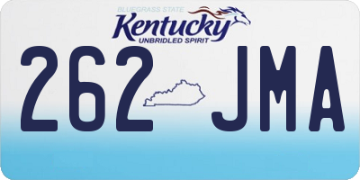 KY license plate 262JMA