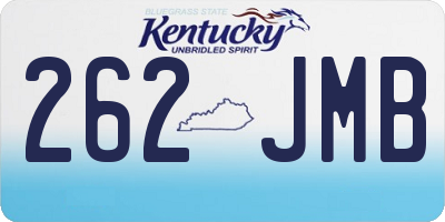 KY license plate 262JMB