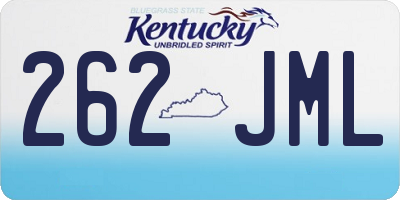 KY license plate 262JML