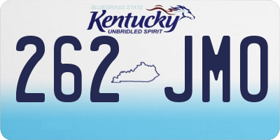 KY license plate 262JMO