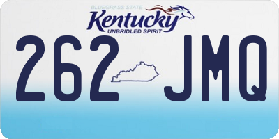 KY license plate 262JMQ