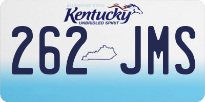 KY license plate 262JMS