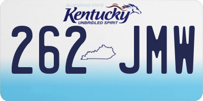 KY license plate 262JMW