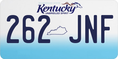 KY license plate 262JNF