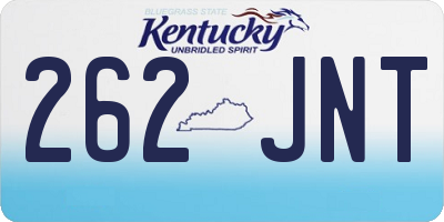 KY license plate 262JNT